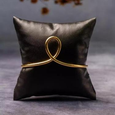 Imagem de Bracelete com gota torcida tubo 3mm,minimalista - Lucia Magalhães Semi