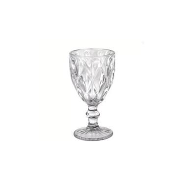Imagem de Jogo de Taças Diamante 340ML em Vidro com Relevos Facetados Transparen