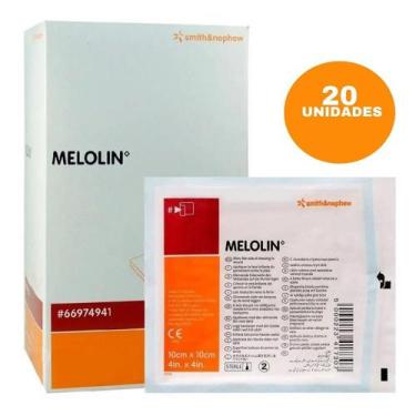 Imagem de Curativo Melolin 10X10 cm - Caixa  C/ 100 UN - Smith and Nephew - Smit