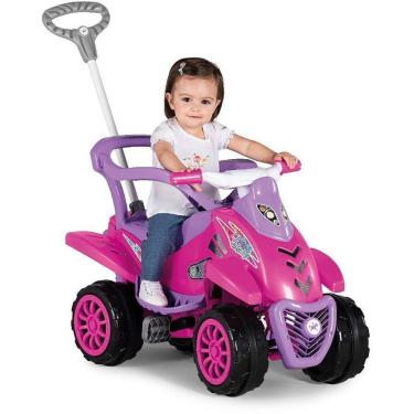 Imagem de Veículo para Bebê Cross Legacy Pink 2 em 1 com Som Buzina Aro Protetor Rosa Calesita Brinquedos