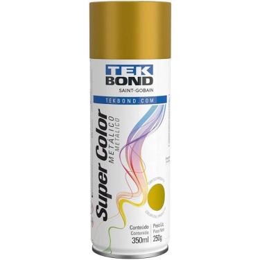 Imagem de Tinta Spray Metálico Ouro 350ML-250G Acabamento Brilhante Secagem Rápida Tekbond