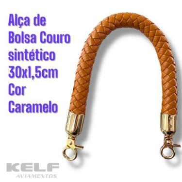 Imagem de Alça de Bolsa em material sintético 30x1.5cm Cor Caramelo 1un(un) - No