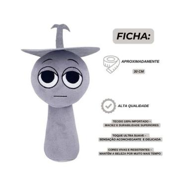 Imagem de Pelúcia Sprunki Boneco 30cm Incredibox Brinquedo Criança Spunk Orange 