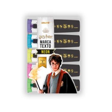 Imagem de Marca Texto Premium Tons Neon Harry Potter Kit 5 Estojo - LeoArte - Le