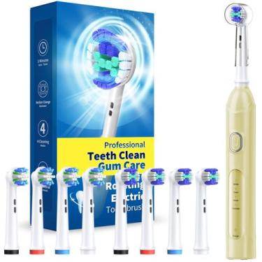Imagem de Escova de dentes elétrica TEETHEORY Rotating com 8 cabeças de escova