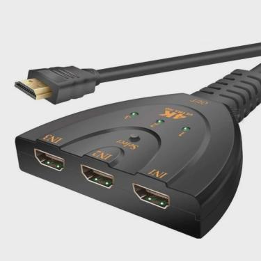 Imagem de Seletor Chaveador hdmi 3 Entradas e 1 Saída 4K jc-hs-hm Splitter