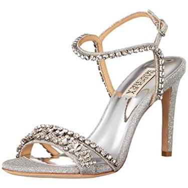 Imagem de Badgley Mischka Sandália feminina de salto Marina, Prata, 6