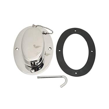 Imagem de Tbest Tubo de deck de corrente de linha, tubo de aço inoxidável 304 com gaxeta de borracha 16 x 11,4 cm Base 10,9 x 5,8 cm Acessórios para iates marítimos