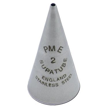 Imagem de PME SUGARCRAFT Ponta decorativa Supatube inoxidável PME # 2, padrão, prata