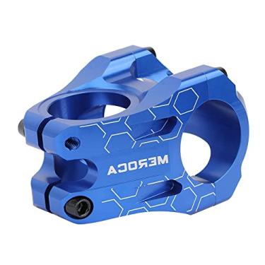 Imagem de Mountain Bike – Haste curta ultraleve 31,8 x 45 mm para guidão de bicicleta, liga de alumínio, CNC vazada, haste para guidão para a maioria das bicicletas, bicicletas de estrada, MTB, BMX, equipamento fixie, ciclismo (azul)