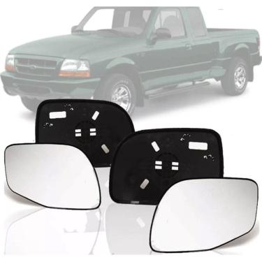 Imagem de Lente Com Base Retrovisor Ranger 1998 1999 2001 02 2003 2004