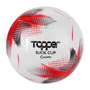 Imagem de Bola de Futebol de Campo Topper Slick Cup Branco/vermelho