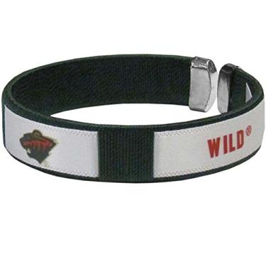 Imagem de Pulseira para fãs da NHL Siskiyou Sports Fan Shop Minnesota Wild tamanho único cor da equipe