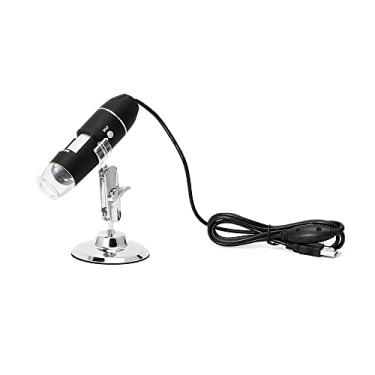 Imagem de microscópio,Microscópio digital portátil USB 1600X para detecção portátil de visualização industrial com ampliador ajustável de 8 luzes LED