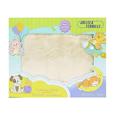 Imagem de Cobertor Poliester Relevo Touch Texture My Sweet Bear, Jolitex, 100% Poliéster, Bege, Infantil