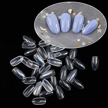 Imagem de Sethexy Short Oval False Nails 500 peças 10 Tamanhos Cobertura Completa Pontas de Unha de Acrílico para Design de Arte de Unhas, Clear