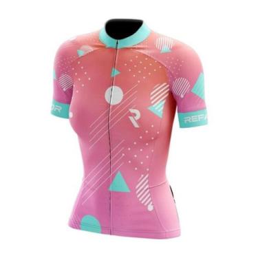 Imagem de Camisa Ciclismo Refactor Feminino Rosa Forms Bike