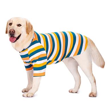 Imagem de Camiseta de pijama de cachorro camiseta leve algodão puro alongamento de duas pernas camisa de macacão camisa de cães alívio de alívio para animais de estimação para cães médios grandes