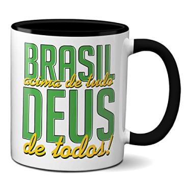Imagem de Caneca Bolsonaro Brasil Acima De Tudo Deus Acima De Todos (Preta)