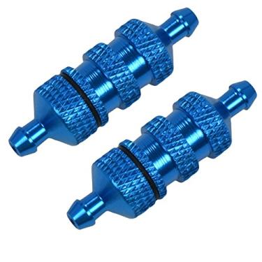 Imagem de Filtro de combustível de alumínio azul Apex RC Products – 2 pacotes #8054