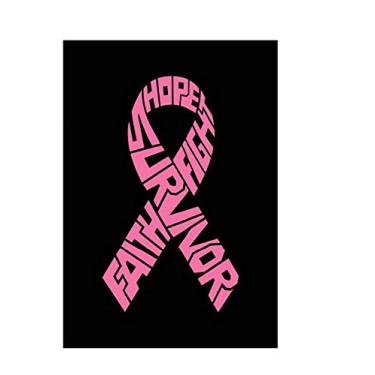 Imagem de Adesivo de vinil com fita de câncer de mama Survivor | Rosa | Feito nos EUA por decalques Foxtail | para janelas de carros, tablets, laptops, garrafas de água, etc. | 6 x 4,5 polegadas