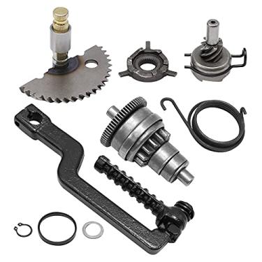 Imagem de Saihisday Engrenagem do eixo de arranque + conjunto de embreagem de partida + alavanca de pedal de partida compatível com GY6 49cc 50cc 139qmb Starter Scooter Moped Roketa Taotao Jonway