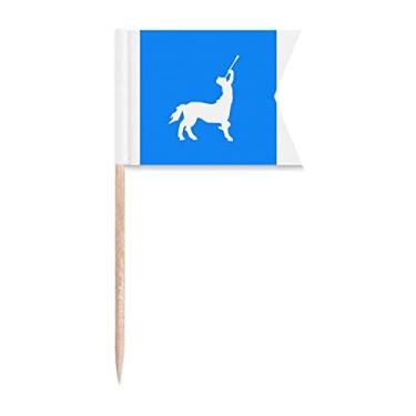 Imagem de Ferocious Ability Gods Animals Abroad Bandeiras de palito de dente Marcação para Festa Bolo Comida Prato de Queijo