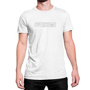 Imagem de Camiseta Basica Algodao Personalizada Overcome Cor:Branco;Tamanho:GG