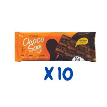 Imagem de Chocolate Chocosoy Olvebra 80G - 10 Unidades