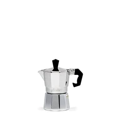 Imagem de Primula Cafeteira clássica de café expresso e fogão, panela de moka para café italiano e cubano, cafeteira Greca, cafeterias, 1 xícara de espresso, prata