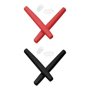 Imagem de Mryok — Protetor nasal de substituição para óculos de sol Oakley Probation, Red & Black, One Size