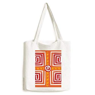 Imagem de Spiral Boxes Totems Mexico Civilização Ancient Tote Canvas Bag Bolsa de compras casual