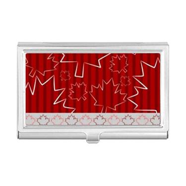Imagem de Maple Leaf 4 de julho, Happy Canada Day, porta-cartões de visita, porta-cartões