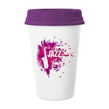 Imagem de Caneca de café com estampa de cultura musical Sax Jazz Caneca de cerâmica para presente