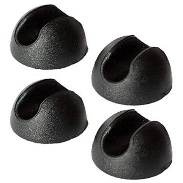 Imagem de Pés protetores de perna, 4 peças de clipe de silicone preto para itens de móveis "faça você mesmo"