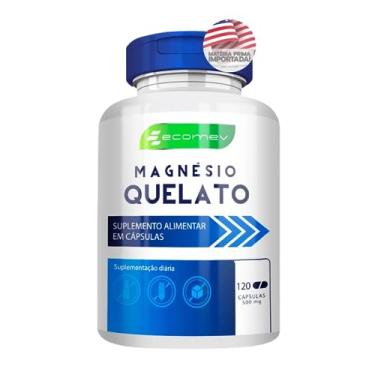 Imagem de Magnesio Quelato 500mg 100% Puro Maxima Absorção 120 Cáps Ecomev 2 Meses