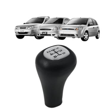 Imagem de Manopla Bola de Câmbio Ka Até 2007 - Preta Resinado Prata