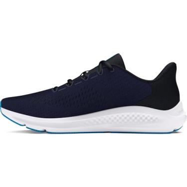 Imagem de Under Armour Tênis de corrida feminino com logotipo grande Charged Pursuit 3, (402) Azul-marinho/Preto/Capri, 41