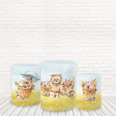 Imagem de Trio De Capas Tecido Sublimado 3D Ursinhos Fcc-473