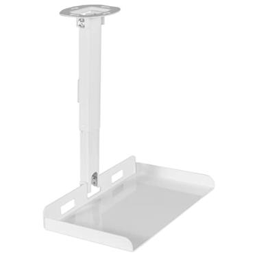 Imagem de VIVO Suporte universal para bandeja de projetor de extensão de teto, projeção ajustável em altura, instalação sem furos, roteamento de cabo oculto, branco, montagem-VP08W