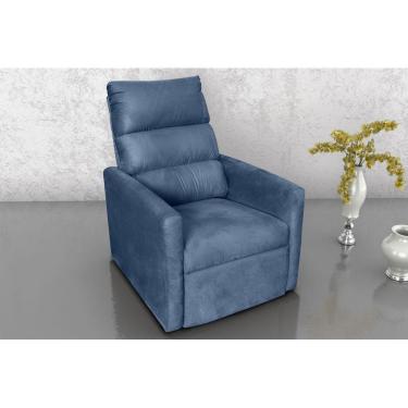 Imagem de Poltrona Reclinável MX14 Turin Suede Azul B254 - Matrix