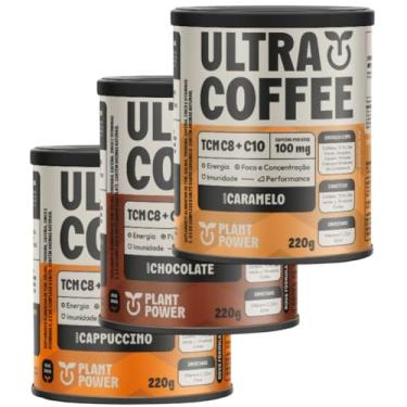 Imagem de 3 Latas de Ultracoffee Cappuccino Caramelo Chocolate Plant Power 220g