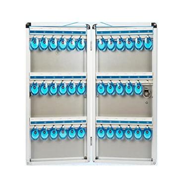 Imagem de Caixa de armazenamento de pátio montada na parede com fechadura de propriedade agência empresa caixa de gerenciamento de chaves de carro 36/72 furos (cor: prata, tamanho: 36 furos) (prata 36 furos)