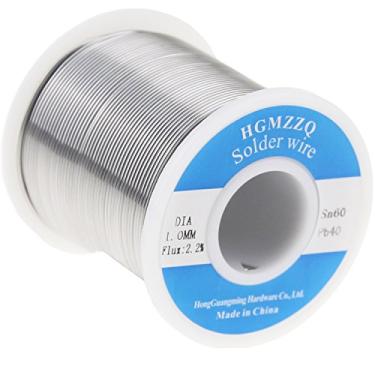 Imagem de Fio de solda HGMZQ 60-40 com rosina para solda elétrica, 1.0mm-1lb