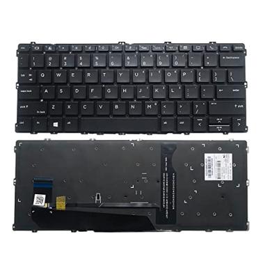 Imagem de Siakoocty Layout americano de substituição para laptop com teclado retroiluminado para HP EliteBook X360 1020 G2 1030 G2 1030 G3 1030 G4 HSN-I04C 904507-001 HPM16A63USJ930