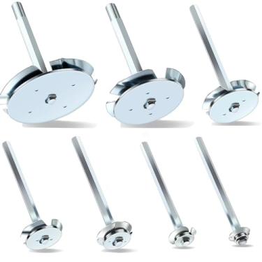 Imagem de 7 peças de protetor de encaixe de PVC, ferramenta de alargador de tubo para remover SCH 40 do cubo, 1/2 pol, 3/4 pol, 1 pol, 3-1/2 pol, 5 pol, 3 polegadas, 4 polegadas, conjunto de poupa soquete de