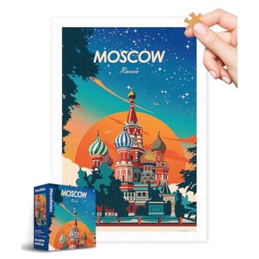 Imagem de PieceRelax Quebra-cabeças de plástico para adultos 600 peças - Studio Inception - Viagem pelo mundo - Jogos de mesa e presentes mais satisfatórios em Moscou, sem necessidade de tapete de quebra-cabeça