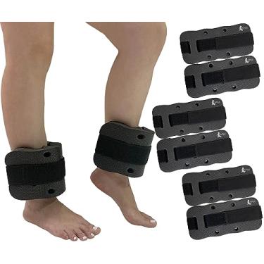 Imagem de Kit 3 Pares Caneleiras De Hidroginástica em EVA 1 à 2kg DF1106-P Preto Dafoca Sports