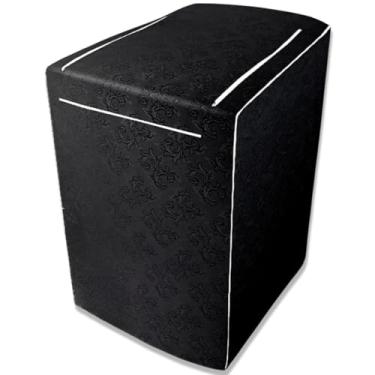 Imagem de Capa de Máquina de Lavar Flanelada Impermeavel Com Zíper Todas as Marcas Eletrolux, Eletrolux Turbo Eco, Brastemp 12kg, 13kg, 14kg, 15kg, 16kg (Preto, P)