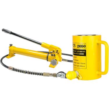 Imagem de Macaco de cilindro hidráulico Cilindros de elevação hidráulica Cilindro de aríete hidráulico 10T/20T/30T com bomba hidráulica manual para construção naval e construção, 20T50MM